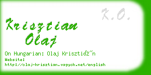 krisztian olaj business card